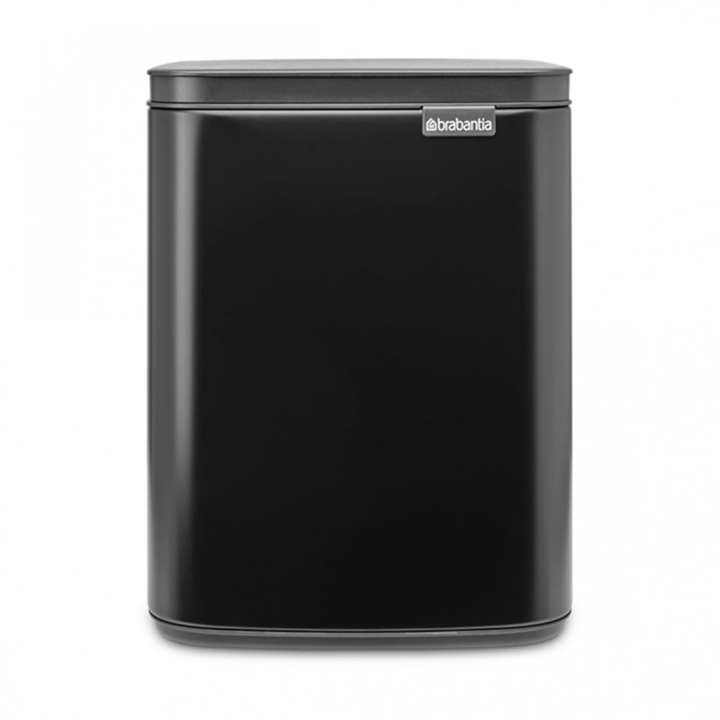 Кош за боклук Brabantia Bo Small 1006629, 7 л, Плавно и безшумно отваряне, Противоплъзгаща основа, Черен