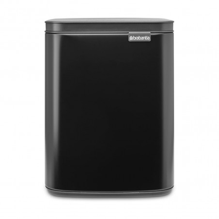 Кош за боклук Brabantia Bo Small 1006629, 7 л, Плавно и безшумно отваряне, Противоплъзгаща основа, Черен