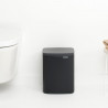 Кош за боклук Brabantia Bo Small 1006629, 7 л, Плавно и безшумно отваряне, Противоплъзгаща основа, Черен