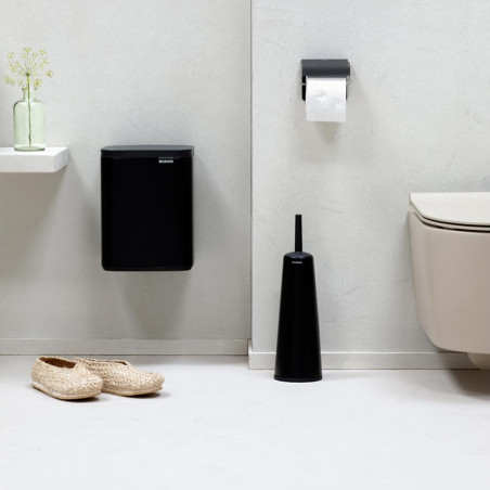 Кош за боклук Brabantia Bo Small 1006629, 7 л, Плавно и безшумно отваряне, Противоплъзгаща основа, Черен
