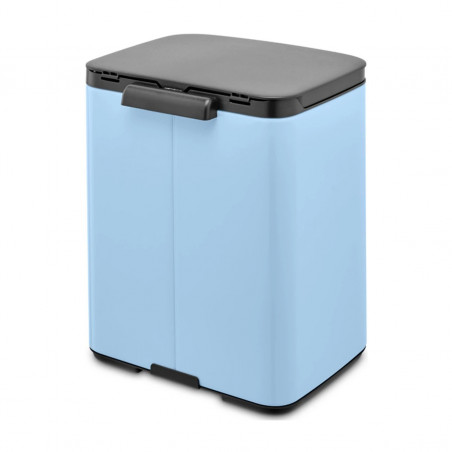Кош за боклук Brabantia Bo Small 1006631, 7 л, Плавно и безшумно отваряне, Противоплъзгаща основа, Светлосин