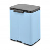 Кош за боклук Brabantia Bo Small 1006631, 7 л, Плавно и безшумно отваряне, Противоплъзгаща основа, Светлосин