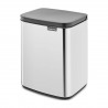 Кош за боклук Brabantia Bo Small 1006630, 7 л, Плавно и безшумно отваряне, Противоплъзгаща основа, Инокс