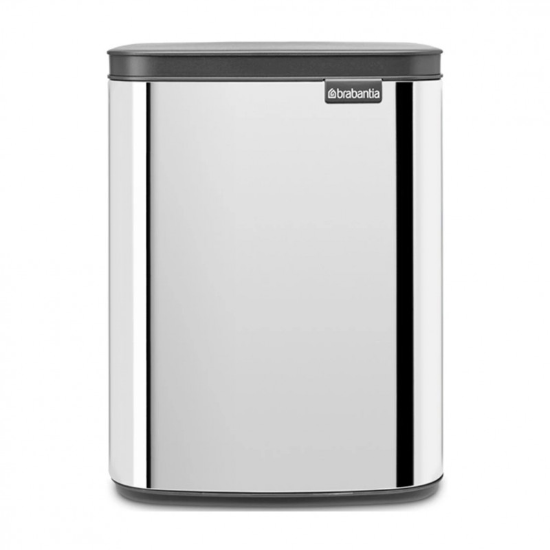 Кош за боклук Brabantia Bo Small 1006630, 7 л, Плавно и безшумно отваряне, Противоплъзгаща основа, Инокс