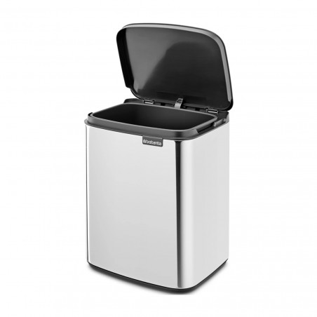 Кош за боклук Brabantia Bo Small 1006630, 7 л, Плавно и безшумно отваряне, Противоплъзгаща основа, Инокс