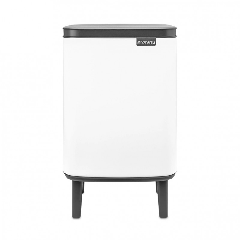 Кош за боклук Brabantia Bo Small Hi 1006643, 7 л, Повдигнат, Плавно и безшумно отваряне, Противоплъзгаща основа, Бял