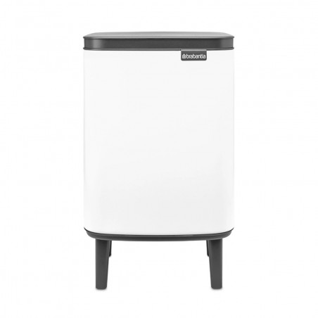 Кош за боклук Brabantia Bo Small Hi 1006643, 7 л, Повдигнат, Плавно и безшумно отваряне, Противоплъзгаща основа, Бял