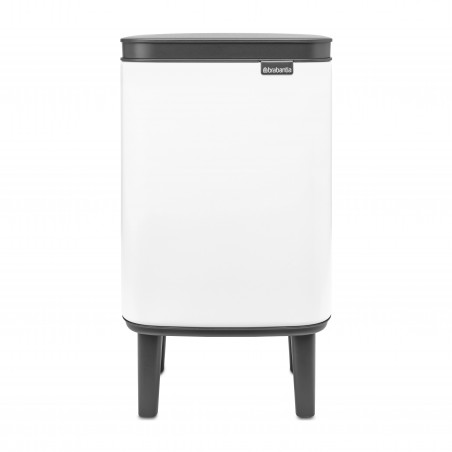 Кош за боклук Brabantia Bo Small Hi 1006639, 4 л, Повдигнат, Плавно и безшумно отваряне, Противоплъзгаща основа, Бял