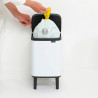 Кош за боклук Brabantia Bo Small Hi 1006639, 4 л, Повдигнат, Плавно и безшумно отваряне, Противоплъзгаща основа, Бял