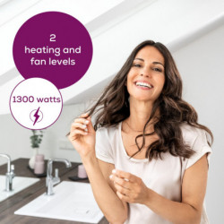 Сешоар Beurer HC 17, 1300 W, 2 скорости, 2 нива, Сгъваема дръжка, Тънък накрайник, Концентратор, Сив