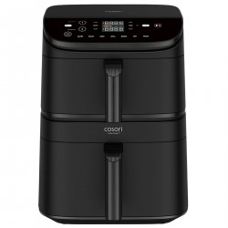 Двоен фритюрник с горещ въздух Cosori CAF-DC121 Turbo Tower, 2630W, 4.3/6.5 л, 7 програми, 30-230C, Сензорно управление, Таймер, Студени стени, Черен
