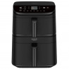 Двоен фритюрник с горещ въздух Cosori CAF-DC121 Turbo Tower, 2630W, 4.3/6.5 л, 7 програми, 30-230C, Сензорно управление, Таймер, Студени стени, Черен