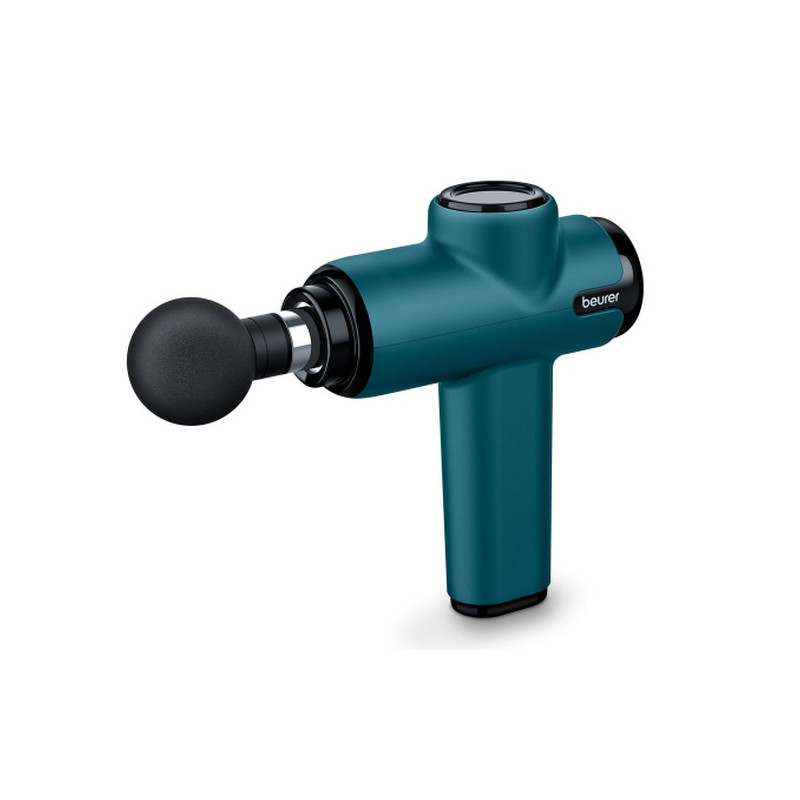 Масажен пистолет Beurer MG 99, 4 приставки, 5 скорости, Индикатор за нивото на батерията, 5 часова автономия, Зелен