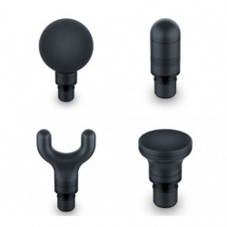 Масажен пистолет Beurer MG 99, 4 приставки, 5 скорости, Индикатор за нивото на батерията, 5 часова автономия, Зелен