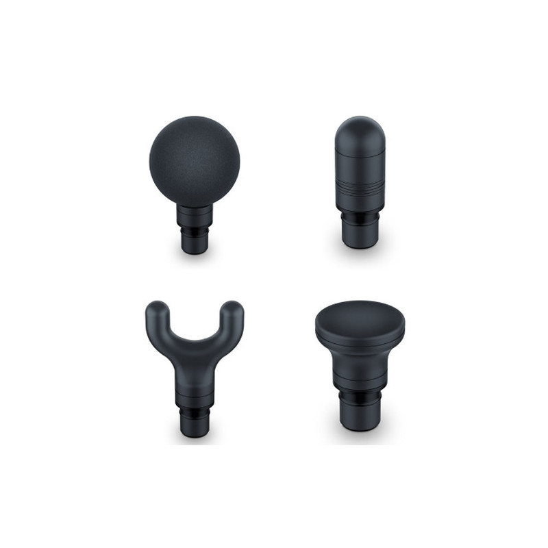 Масажен пистолет Beurer MG 99, 4 приставки, 5 скорости, Индикатор за нивото на батерията, 5 часова автономия, Зелен