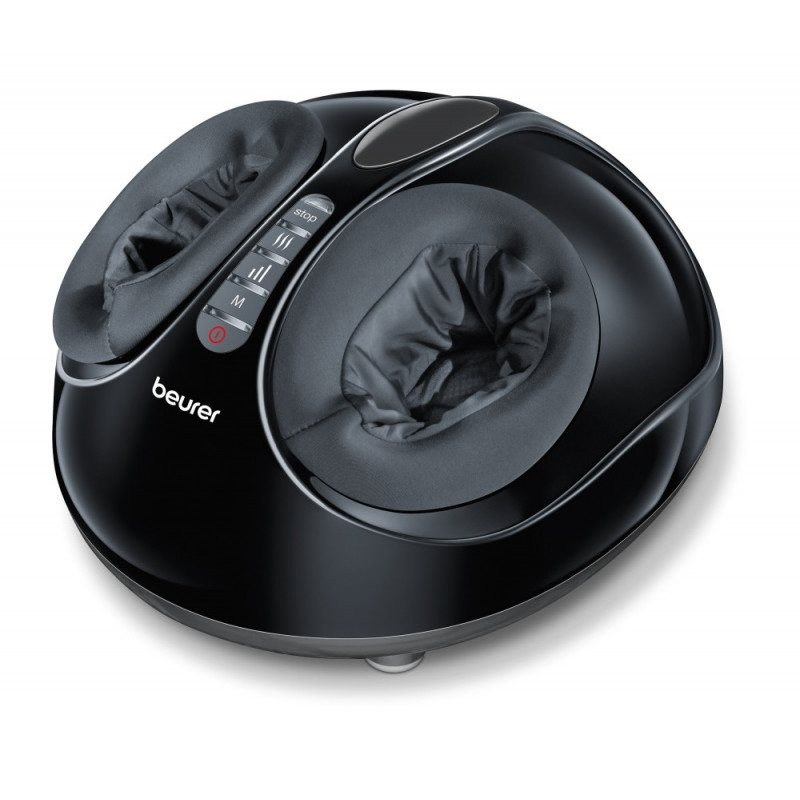 Шиацу масажор Beurer FM 90, 48W, Въздушна компресия, Рефлексотерапия, 24 глави, 3 програми, До 46 №, Черен