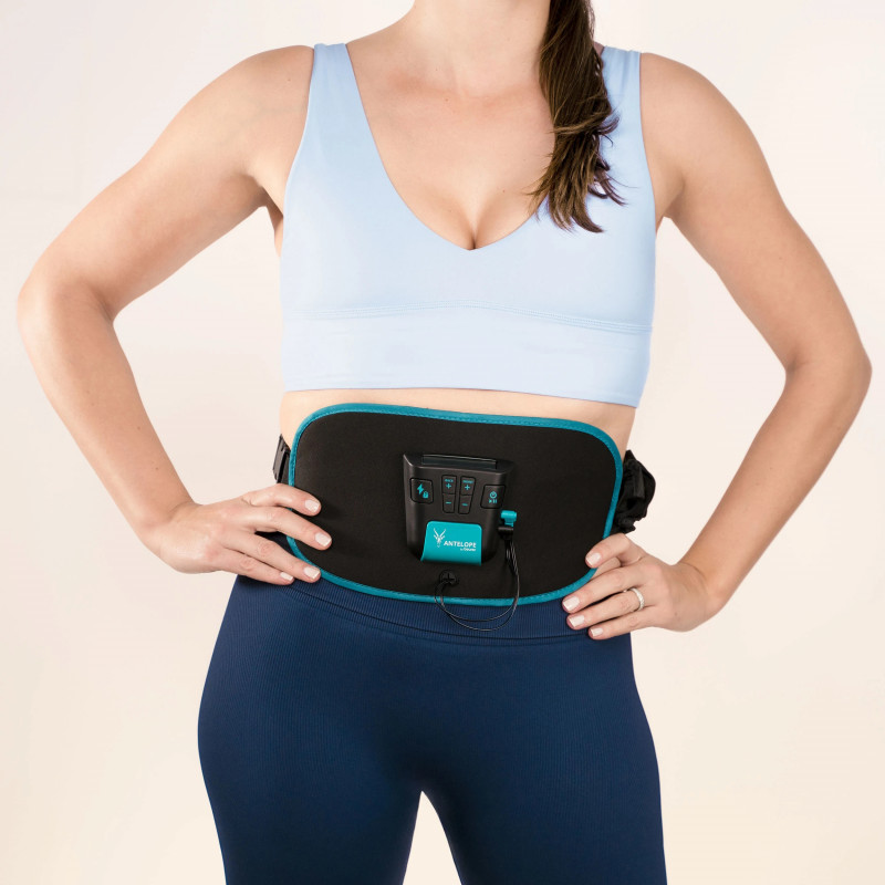 Масажор Beurer Antelope Corefit II, 9 програми, 40 Нива, Ергономична форма, EMS, LCD дисплей, Черен/Син