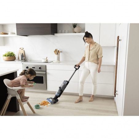Вертикална прахосмукачка Shark HydroVac WD210EU, 170W, 0.5 л, 88 m2, Самопочистващ, Автономия 25 минути, Сив
