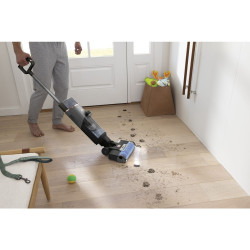 Вертикална прахосмукачка Shark HydroVac WD210EU, 170W, 0.5 л, 88 m2, Самопочистващ, Автономия 25 минути, Сив