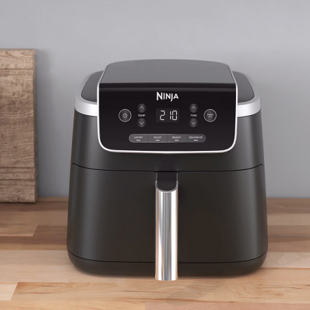 Фритюрник с горещ възду Ninja AF140EU PRO, 1750W, 4.7 л, 40-240C, 4 програми, Таймер, AirCrisp, Незалепващо покритие, Черен