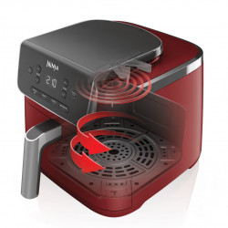 Фритюрник с горещ възду Ninja AF140EUCM PRO, 1750W, 4.7 л, 40-240C, 4 програми, Таймер, AirCrisp, Незалепващо покритие, Бордо