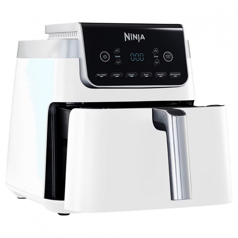 Фритюрник с горещ въздух Ninja Max Pro AF180EUWH, 2000W, 6.2 л, 1.2 кг, 40-240C, 6 програми, Бял