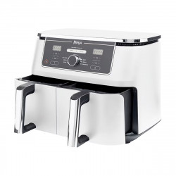 Двоен фритюрник с горещ въздух Ninja AF400EUWH, 2470W, 9.5 л, 6 програми, 40-240 C, Независими зони, Бял