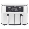 Двоен фритюрник с горещ въздух Ninja AF400EUWH, 2470W, 9.5 л, 6 програми, 40-240 C, Независими зони, Бял