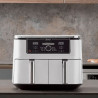 Двоен фритюрник с горещ въздух Ninja AF400EUWH, 2470W, 9.5 л, 6 програми, 40-240 C, Независими зони, Бял