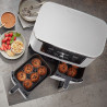 Двоен фритюрник с горещ въздух Ninja AF400EUWH, 2470W, 9.5 л, 6 програми, 40-240 C, Независими зони, Бял
