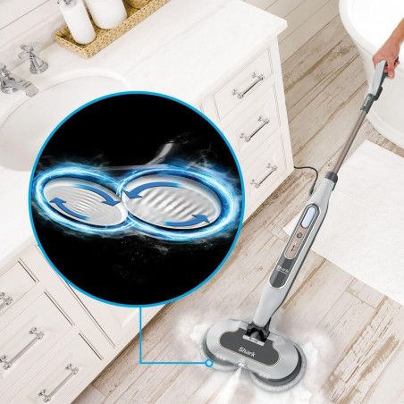Парочистачка Shark Steam & Scrub S8201EU, 1120W, 0.35 л, 3 настройки, Чистене без химикали, 150 об/м, Steam Blaster, Бял