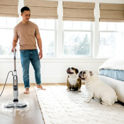 Парочистачка Shark Steam & Scrub S8201EU, 1120W, 0.35 л, 3 настройки, Чистене без химикали, 150 об/м, Steam Blaster, Бял