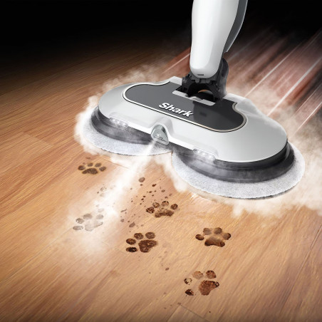 Парочистачка Shark Steam & Scrub S8201EU, 1120W, 0.35 л, 3 настройки, Чистене без химикали, 150 об/м, Steam Blaster, Бял