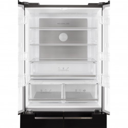 Хладилник с фризер Tesla RF5100FMBE, 250W, 511Л, Енергиен клас Е, Инвертор, Total No Frost, Metal Cooling, LED, Дисплей, Черно стъкло