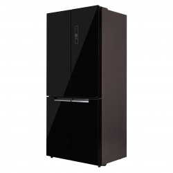 Хладилник с фризер Tesla RF5100FMBE, 250W, 511Л, Енергиен клас Е, Инвертор, Total No Frost, Metal Cooling, LED, Дисплей, Черно стъкло
