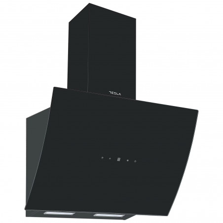 Абсорбатор за вграждане Tesla DD600AB, 190W, 1 мотор, Декоративен, 60 см, 630 м3/ч, Алуминиеви филтри, Черен