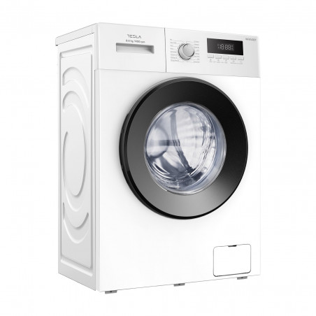 Пералня с предно зареждане Tesla WF81430T, 2050W, 8 кг, 53 л, 16 програми, 1400 об/мин, Клас A, Steam Care, LED, Бял