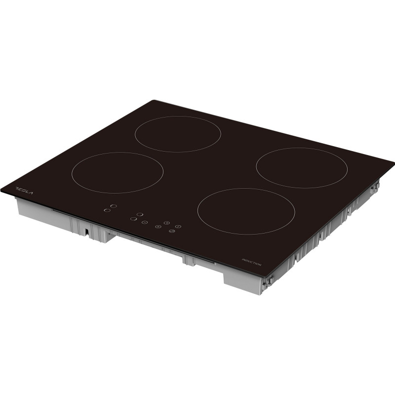 Стъклокерамичен плот за вграждане Tesla HI6401MB, 7200W, 4 зони, 9 степени, Таймер, Индикатор за остатъчна топлина, Защита от деца, Черен