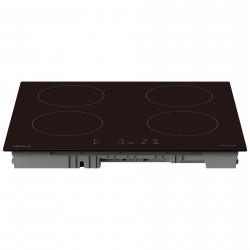 Стъклокерамичен плот за вграждане Tesla HI6401MB, 7200W, 4 зони, 9 степени, Таймер, Индикатор за остатъчна топлина, Защита от деца, Черен