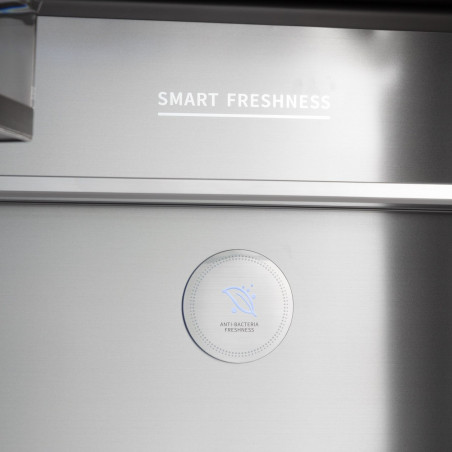 Хладилник с фризер Tesla RF4200FSNSGE, 436 л, Клас Е, 5 врати, Total No Frost, Външен LED дисплей, 41 dB, Сив