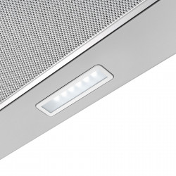 Абсорбатор Tesla DT600AX, 120W, 2 мотора, Алуминиев филтър, 350 m3/h, LED, Клас D, Инокс