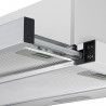 Абсорбатор Tesla DT600AX, 120W, 2 мотора, Алуминиев филтър, 350 m3/h, LED, Клас D, Инокс