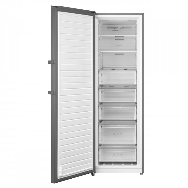 Вертикален фризер Tesla RU2700FMX, 273 л, 12.4/24 ч, Клас Е, SN/N/ST/T, Total No Frost, Инокс