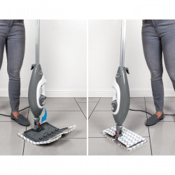 Парочистачка Shark S6005EU, 1200W, 0.5 л, 2 настройки, Технология Klick'n Flip, Steam Blaster, Dirt Grip подложки, Бял/Сив