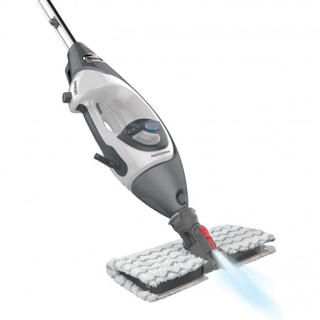 Парочистачка Shark S6005EU, 1200W, 0.5 л, 2 настройки, Технология Klick'n Flip, Steam Blaster, Dirt Grip подложки, Бял/Сив