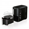 Фритюрник с горещ въздух Ninja SL300EU, 2470W, 7.6 л, 40-240C, 2 кошници, 6 програми, Синхронизирано готвене, Таймер, Автоматично спиране, Черен