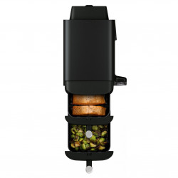 Фритюрник с горещ въздух Ninja SL300EU, 2470W, 7.6 л, 40-240C, 2 кошници, 6 програми, Синхронизирано готвене, Таймер, Автоматично спиране, Черен