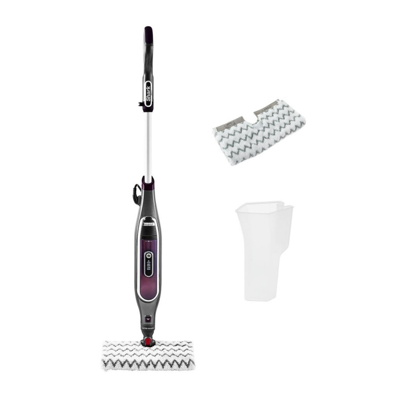 Парочистачка Shark S6003EU, 1200W, 0.35 л, 3 настройки, Технология Klick'n Flip, Steam Blaster, Dirt Grip подложки, Сив/Виолетов
