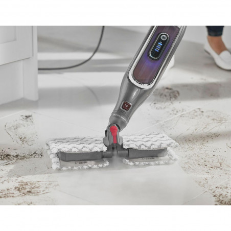 Парочистачка Shark S6003EU, 1200W, 0.35 л, 3 настройки, Технология Klick'n Flip, Steam Blaster, Dirt Grip подложки, Сив/Виолетов