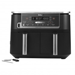 Двоен фритюрник с горещ въздух Ninja AF451EU, 2470W, 9.5 л, 6 програми, Независими зони, Синхронизация, Черен